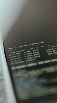 Typing commands terminal, brute-force attack, target successfully completed. Ethical hacking concept