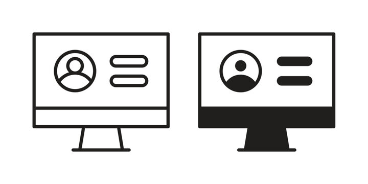 Admin panel icon in line design. editable stroke icon vector. EPS10