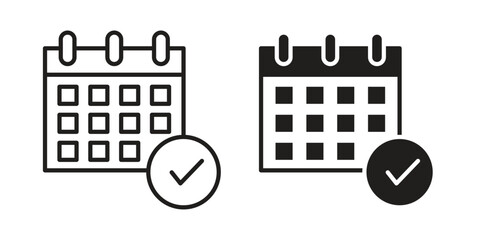 Appointment calendar icon in line design. editable stroke icon vector. EPS10 © rocky