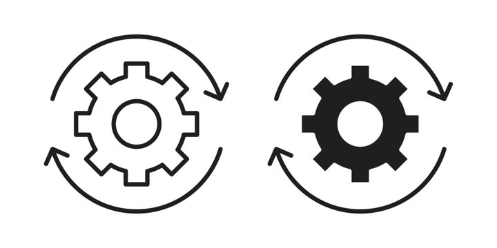 Automation icon in line design. editable stroke icon vector. EPS10