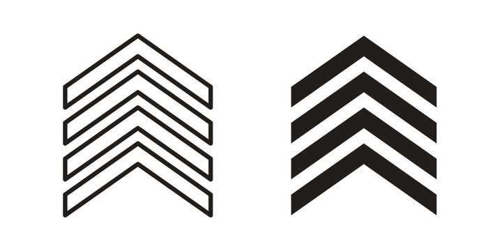 Chevrons icon in line design. editable stroke icon vector. EPS10