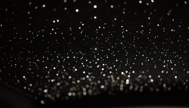 Black Alcantara car roof texture with glowing fiber optic starlight headliner