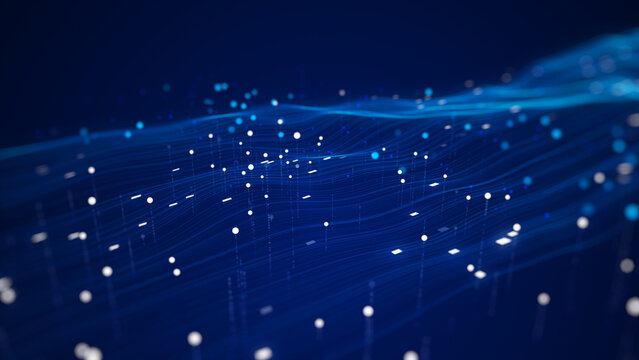 data transfer abstract background of blue lights