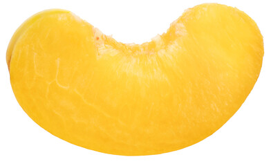  sliced yellow peaches isolated on white background, Fresh yellow peach on White Background, High resolution photography, With clipping path.PNG File.