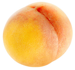 Sweet yellow peaches isolated on white background, Fresh yellow peach on White Background, High resolution photography, With clipping path.PNG File.