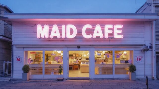 Maid cafe in Japan.
