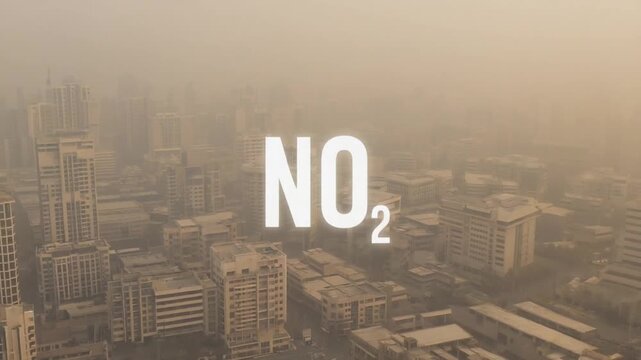 NO2 in a city.