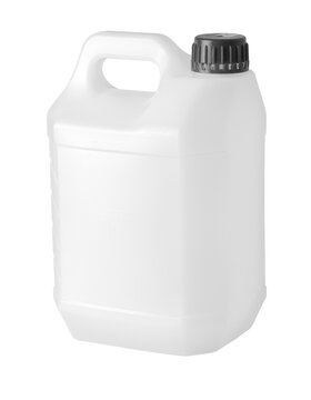 White plastic plastic chemical container jerry can mockup