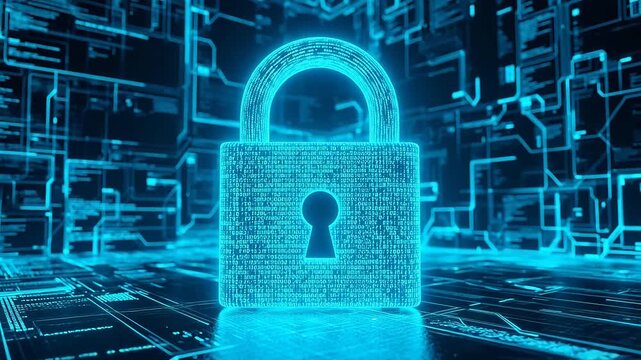 Digital padlock on circuit board