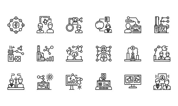 Cloud Computing and IData Management Line Icons Vector Set