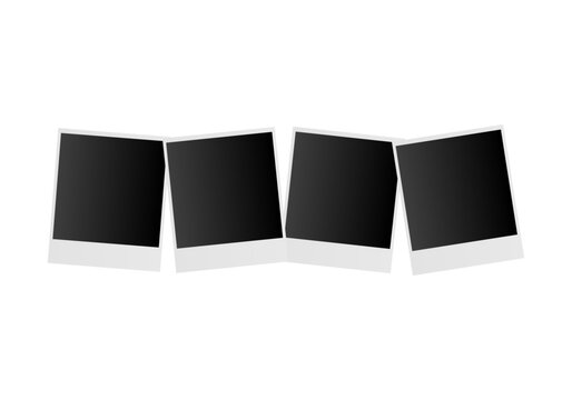 Cuatro marcos de fotograf&iacute;as instant&aacute;neas vac&iacute;os superpuestos