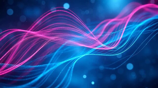 Colorful abstract wave lines