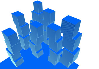 Fototapeta premium abstract modular architecture 3d illustration