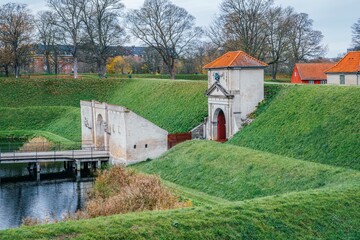 Fototapeta premium Kings Gate (Kongeporten) Entrance at Kastellet Citadel, Copenhagen, Denmark