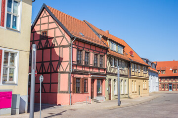 Fototapeta premium Half timbered house on the market square of Haldensleben, Germany