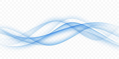 Blue waves abstract background, modern design, vector illustration