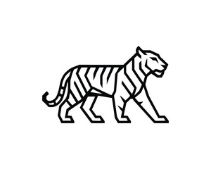 Obraz premium Geometric Tiger Animal Abstract Modern Logo Design