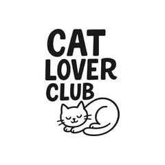 Cat Lover Club Logo Design © DzgnVibe