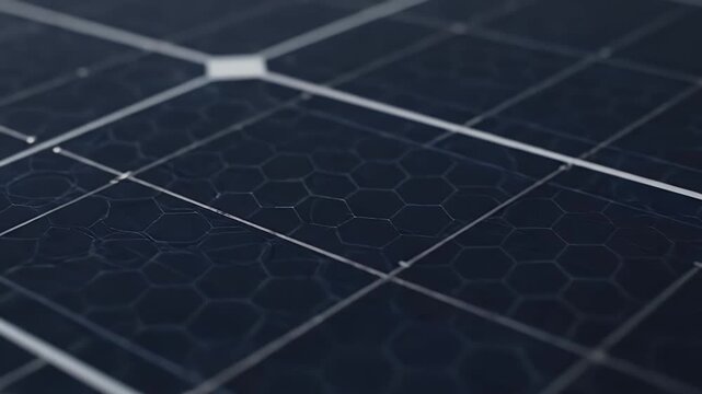 Close Up Detailed Solar Panel Cell Grid Texture