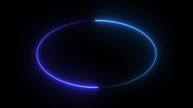 Neon oval frame background