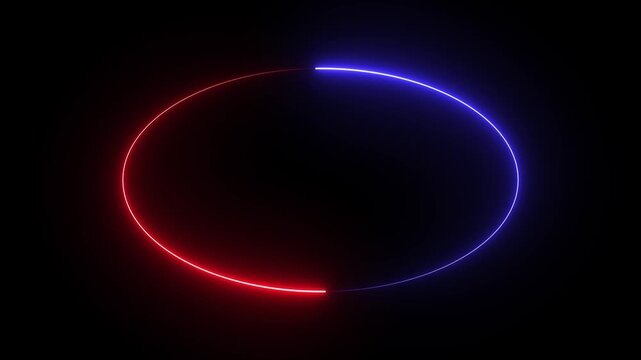 Neon oval frame background