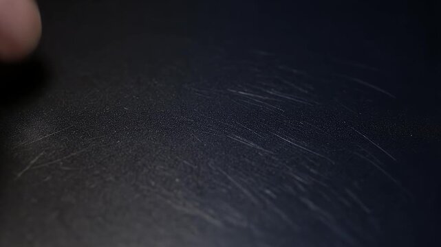 Scratched Dark Matte Textured Surface Closeup