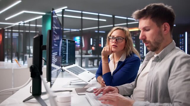 Software Engineer Writing Code On Computer