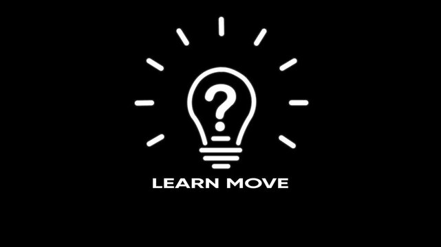 Learn Move Concept Light Bulb Idea Question Mark Symbol