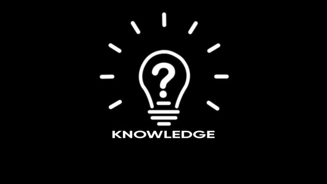 Glowing Light Bulb with Question Mark Symbolizing Knowledge and Ideas on Black Background inspiration