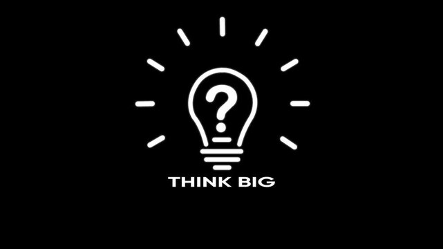 Think Big Concept Lightbulb Idea Inspiration Motivation Business