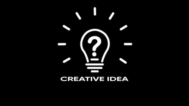 Creative Idea Concept Lightbulb with Question Mark Symbolizing Innovation and Inspiration