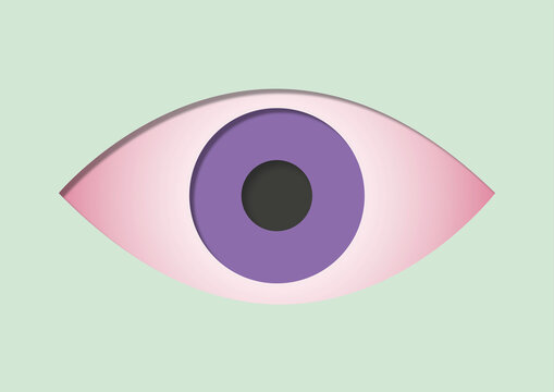 Pink eye, illustration