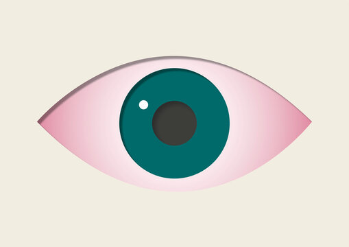 Pink eye, illustration