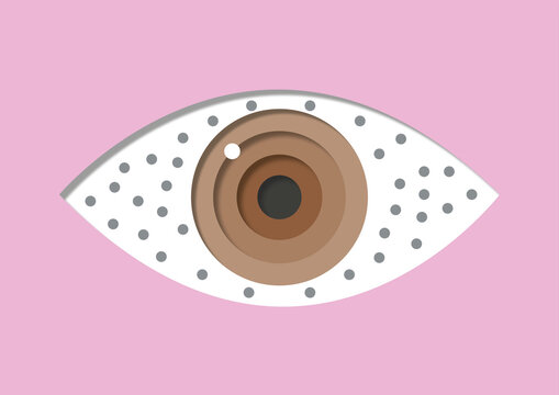 Gritty eyes, conceptual illustration