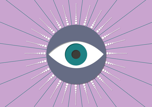 Spiritual eye, conceptual illustration