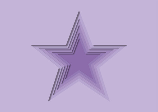 Purple star, illustration