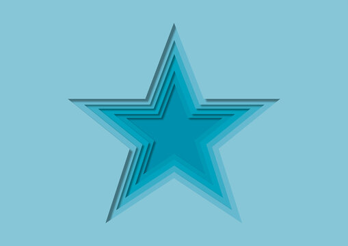 Blue star, illustration