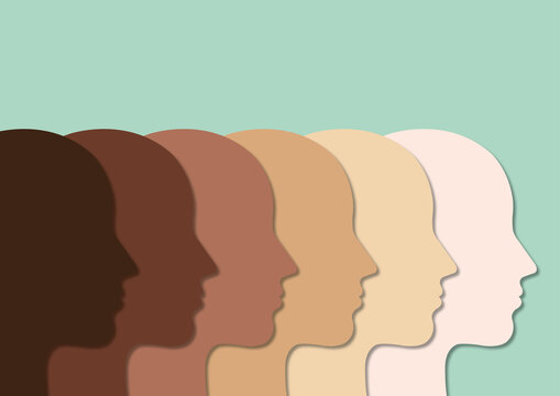 Diverse representation in dermatology, conceptual illustration