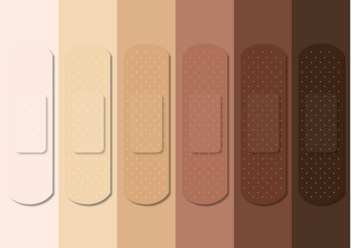 Skin-tone plasters, illustration
