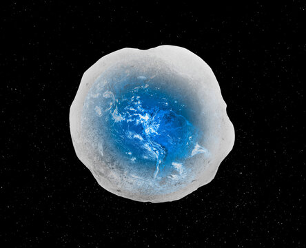 Ice world, conceptual illustration