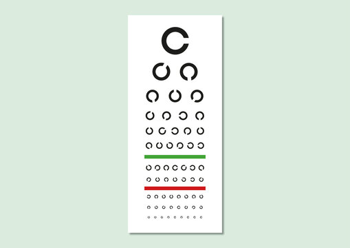 Eye test chart, illustration