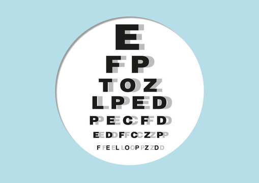Blurred vision, conceptual illustration