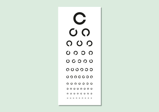 Eye test chart, illustration
