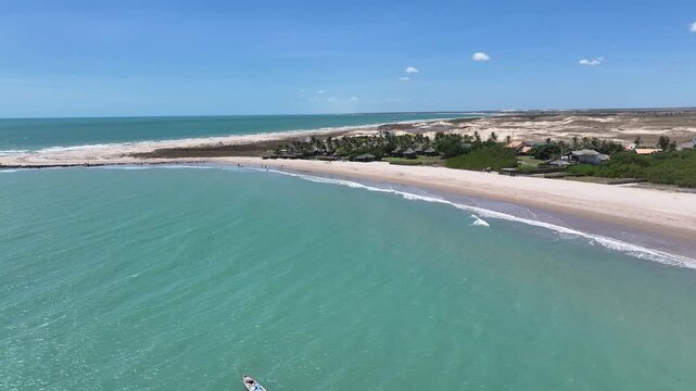 Coqueiro Beach At Luis Correia In Piaui Brazil. Beach Landscape. Nature Seascape. Travel Destination. Coqueiro Beach At Luis Correia In Piaui Brazil. Turquoise Water.