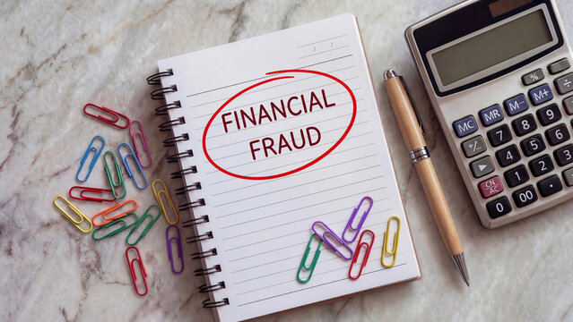 Financial fraud awareness and monetary crime detection concept for accounting irregularity investigation consumer protection and economic security education