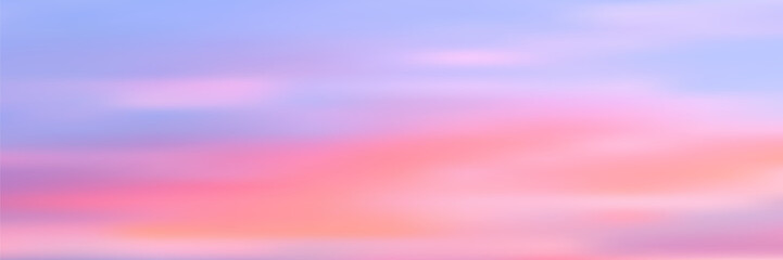 Soft pink gradient sky with pastel sunset tones and delicate color transitions. Ethereal background featuring dreamy hues, creating a tranquil atmosphere for fantasy and fairy-tale designs. © Narin