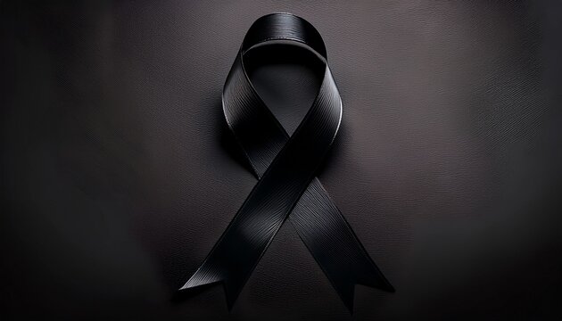 Black Ribbon Symbolizing Mourning Or Remembrance On A Background Black Ribbon Mourning Remembrance Sadness Grief