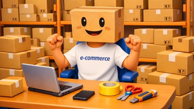 Ecommerce, logistics, business and retail