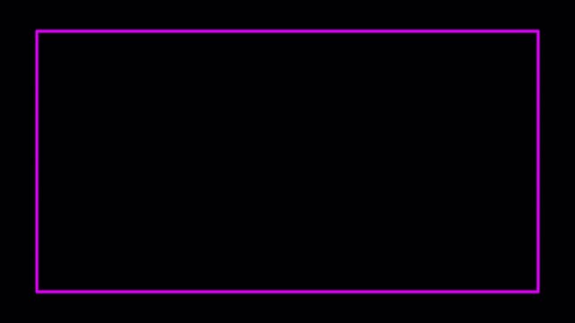 flat outline rectangle shape animation in transparent background line drawing style motion graphic in 4K animation with alpha channel 