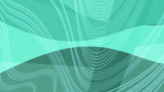 A high-quality abstract background featuring emerald and seafoam green fluid gradients, accented by delicate white concentric line patterns that evoke a sense of digital topographical mapping or sound